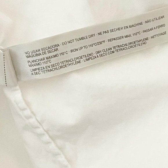 Uterque Made in Spain Medium White Lace Up V Neck Short Sleeve Lagonlook  Top - Picture 8 of 8